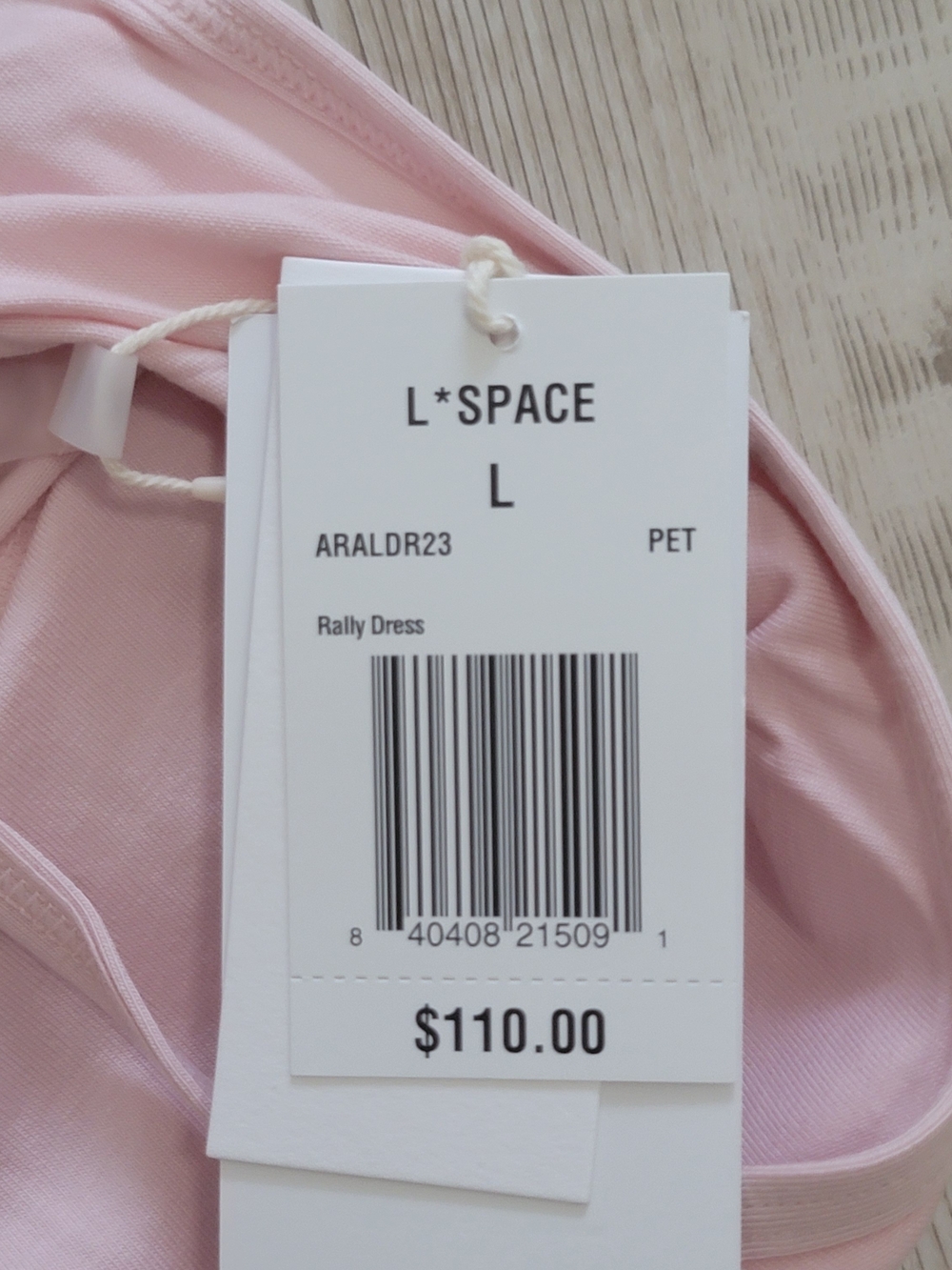 NWT L*Space Rally Active Dress Size Large Petal Pink Tennis Athletic Golf Mini - Picture 4 of 8